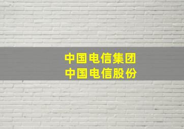 中国电信集团 中国电信股份